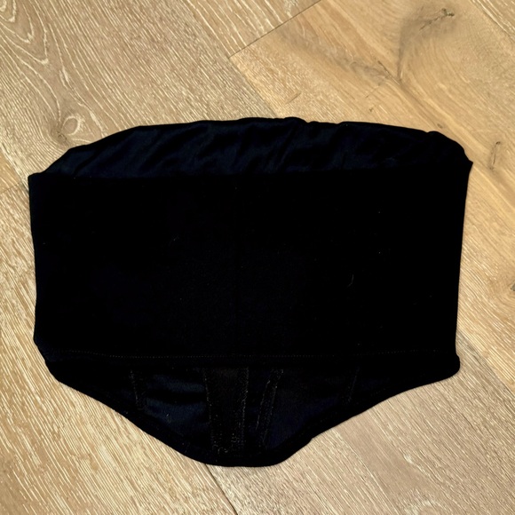 Missguided Black Strapless Corset Top Size US 4 - Picture 8 of 11